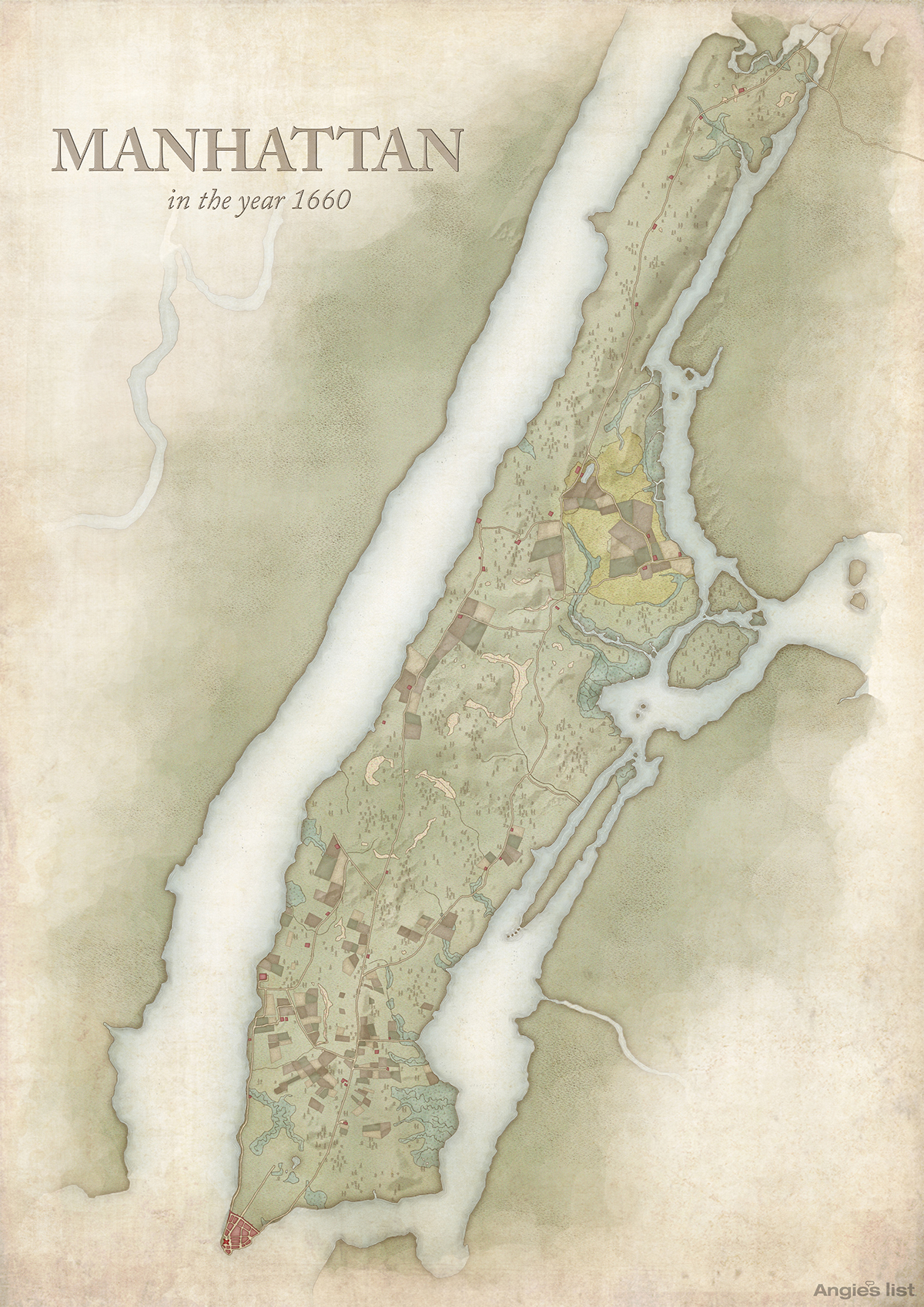 Manhattan in 1660