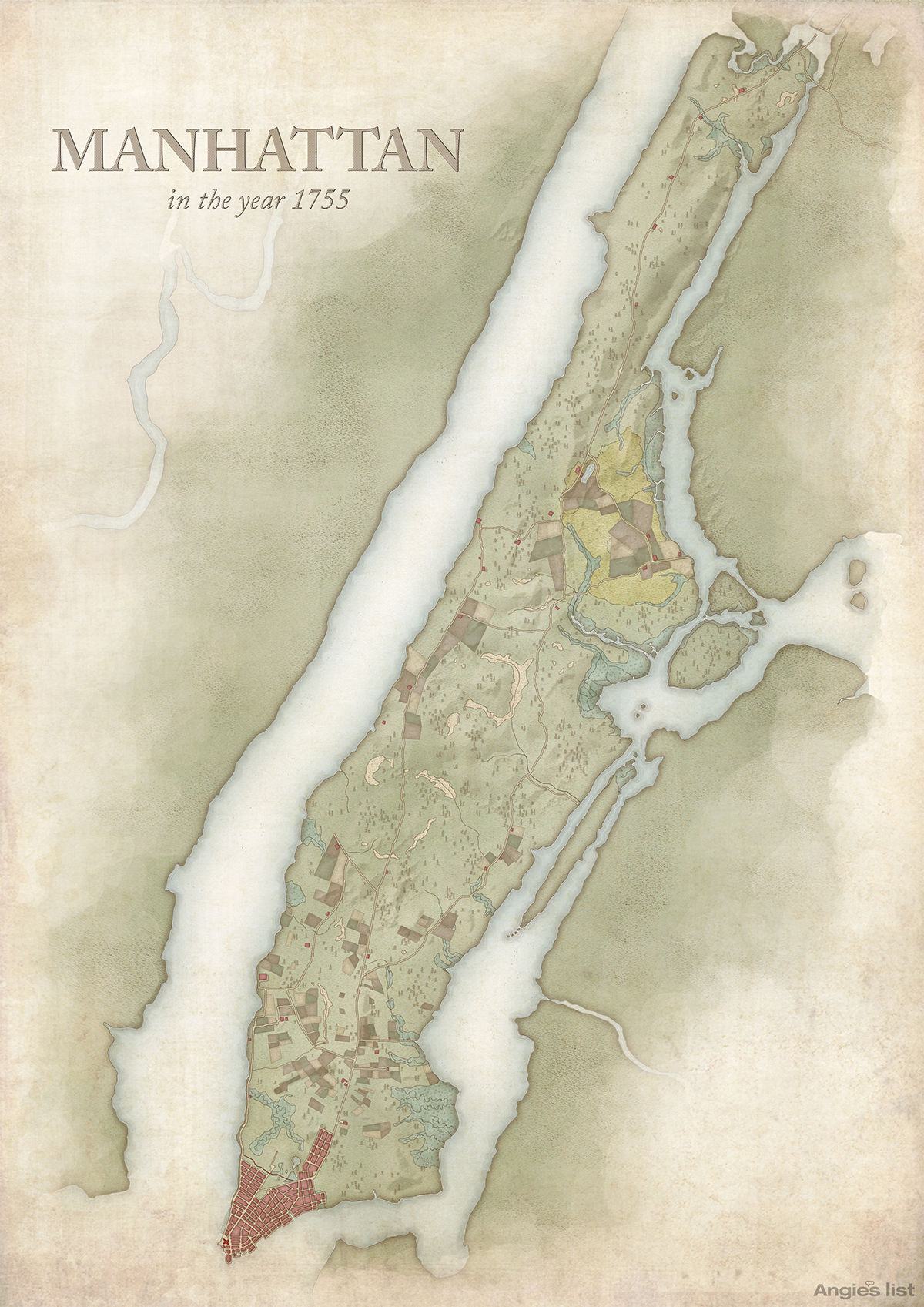 Manhattan in 1755