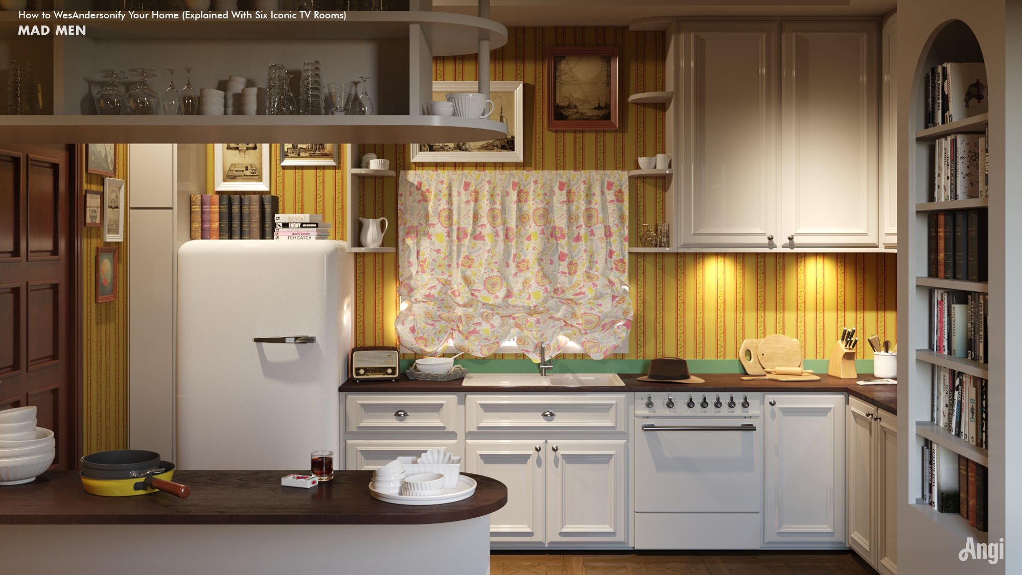 Fifties style kitchen inspired by Mad Men