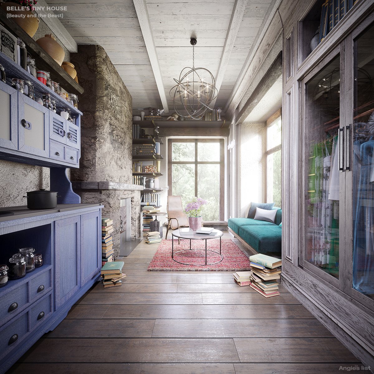Belle's tiny house interior