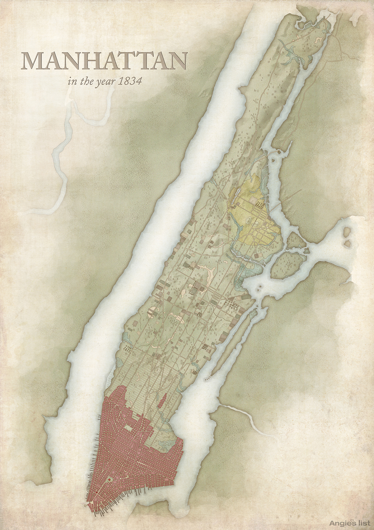 Manhattan in 1834