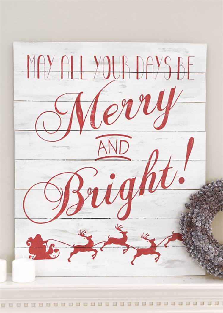 Merry Christmas DIY pallet sign