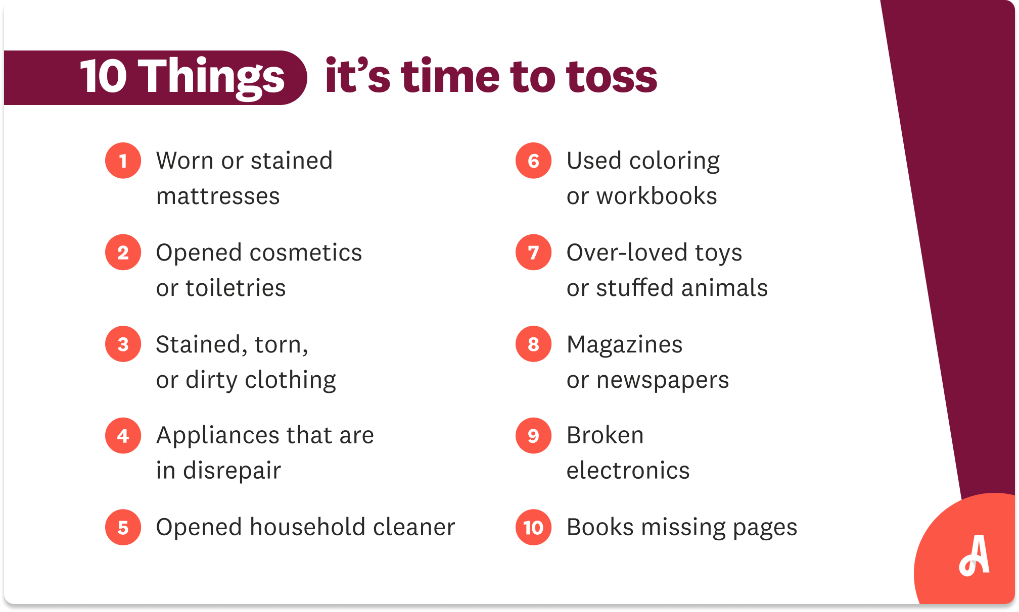 10 items that should be donated, recycled, or thrown away, including broken electronics