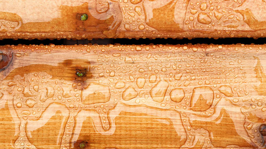 Wooden stain deck boards