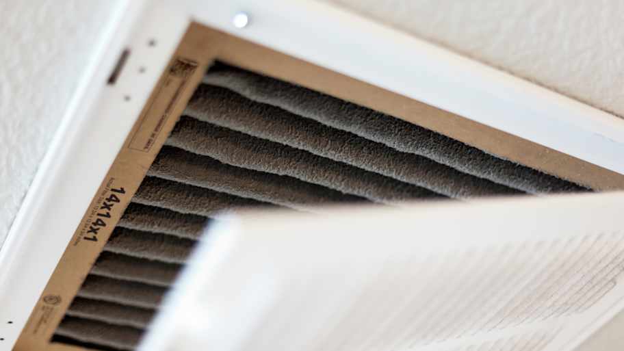 Dirty air filter in A/C unit