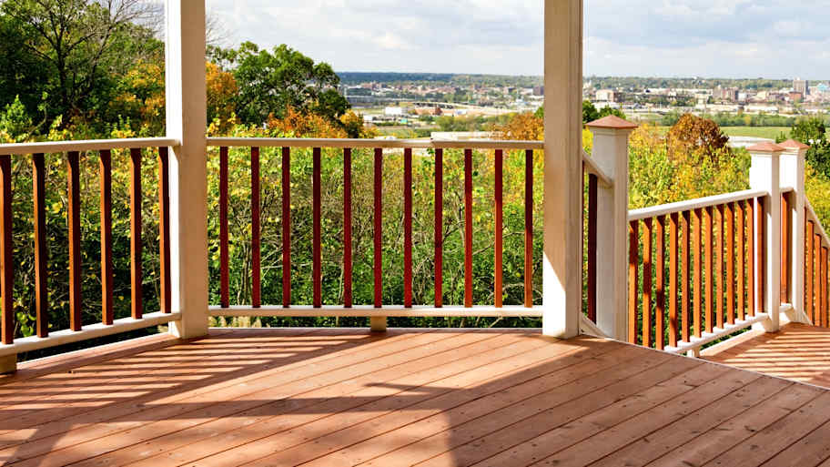 Deck made of cedar wood