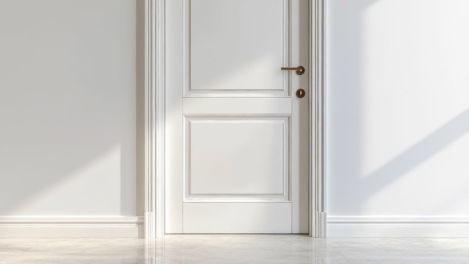 A 2-panel hinged door 