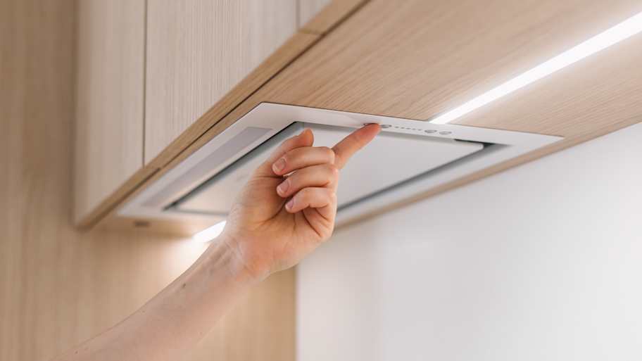 Modern kitchen design with insert vent hood