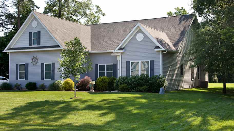 Suburban home exterior in summer