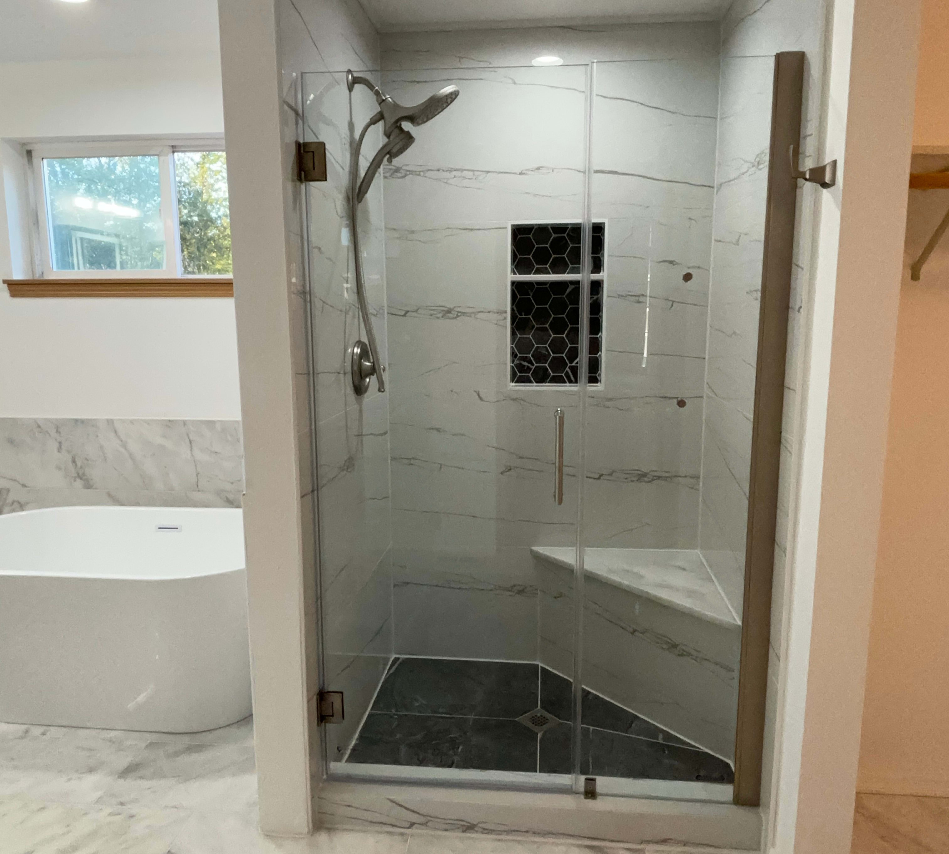 marble shower