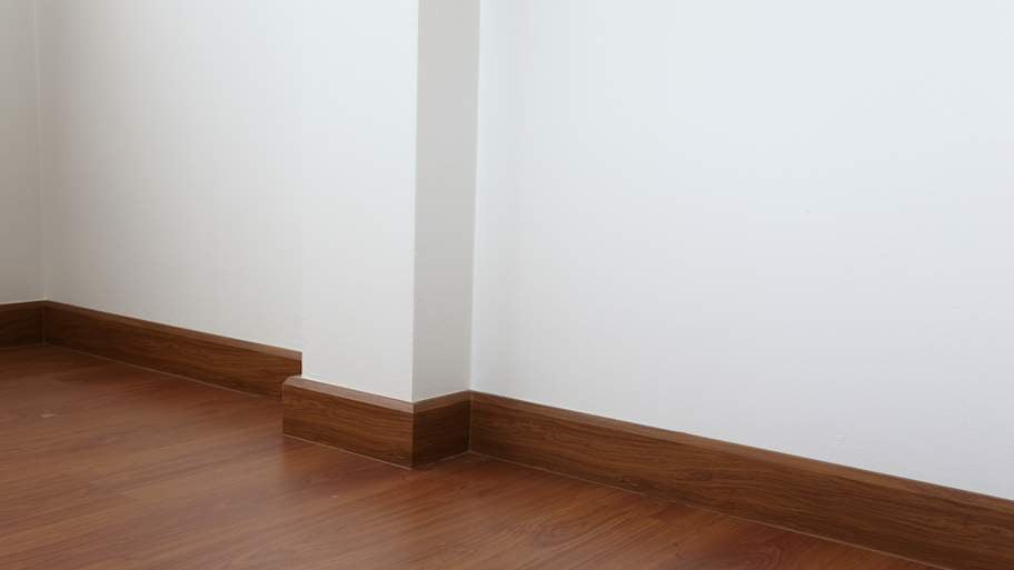 Cherry wooden baseboard
