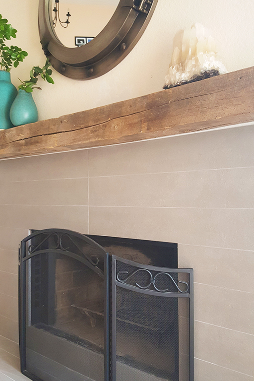 before and after fireplace makeover