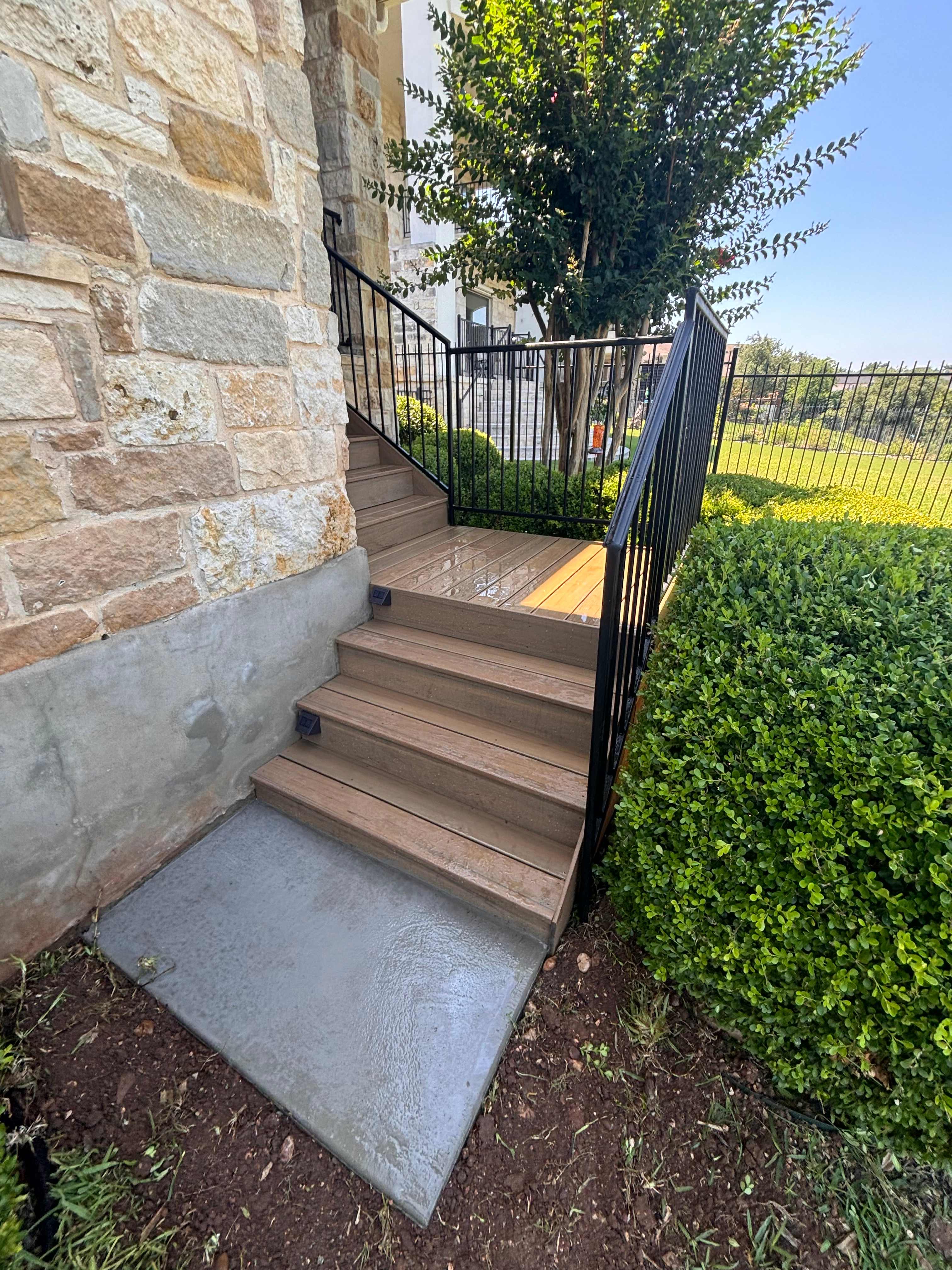 refinished outdoor stairs