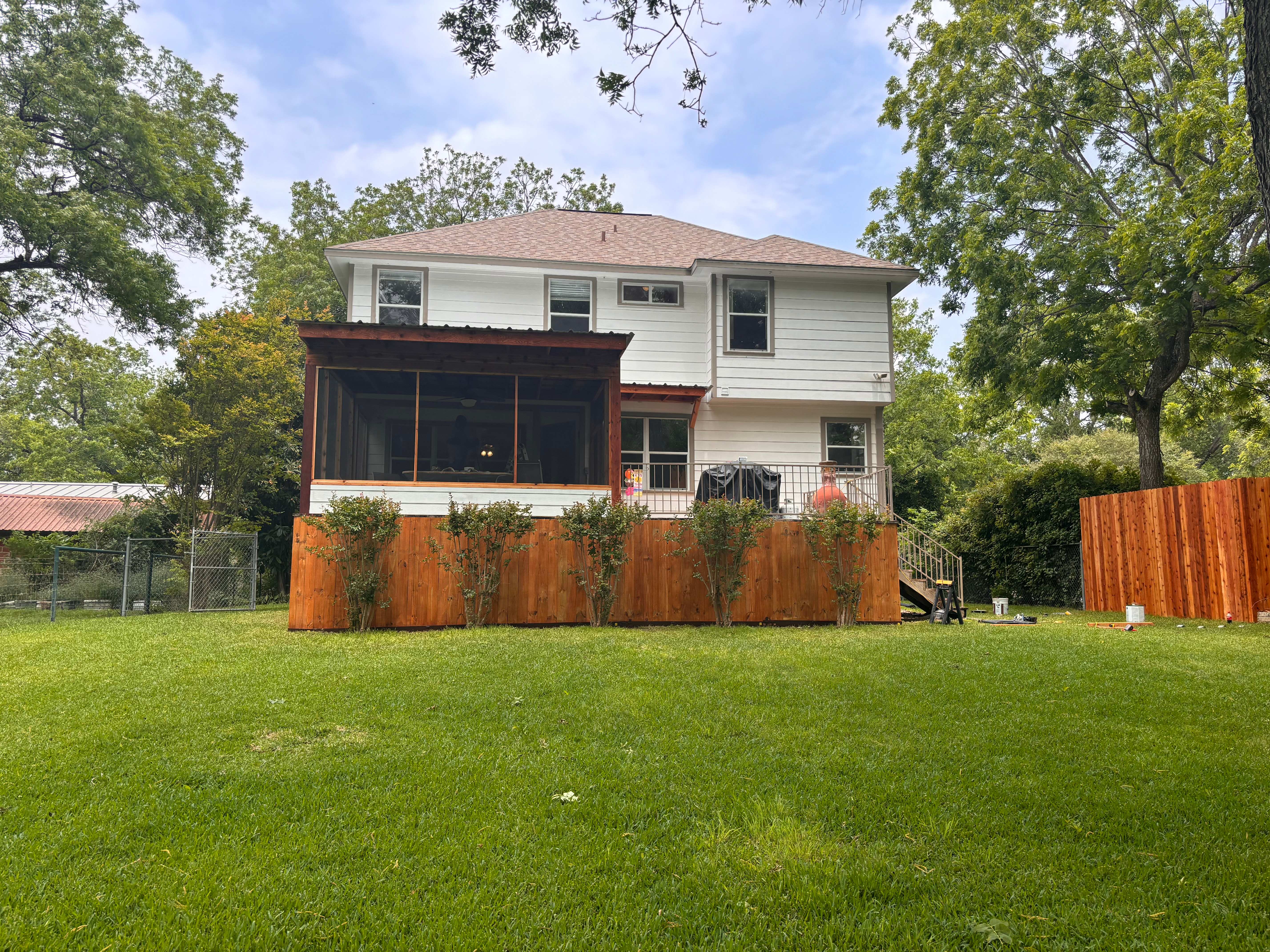 yard without tree stump