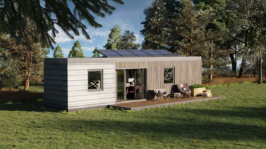 Exterior view of container house