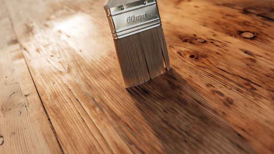 wood with linseed oil