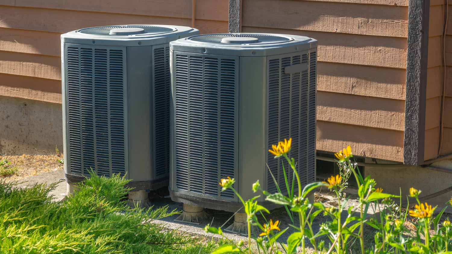 Air conditioning units outside an apartment