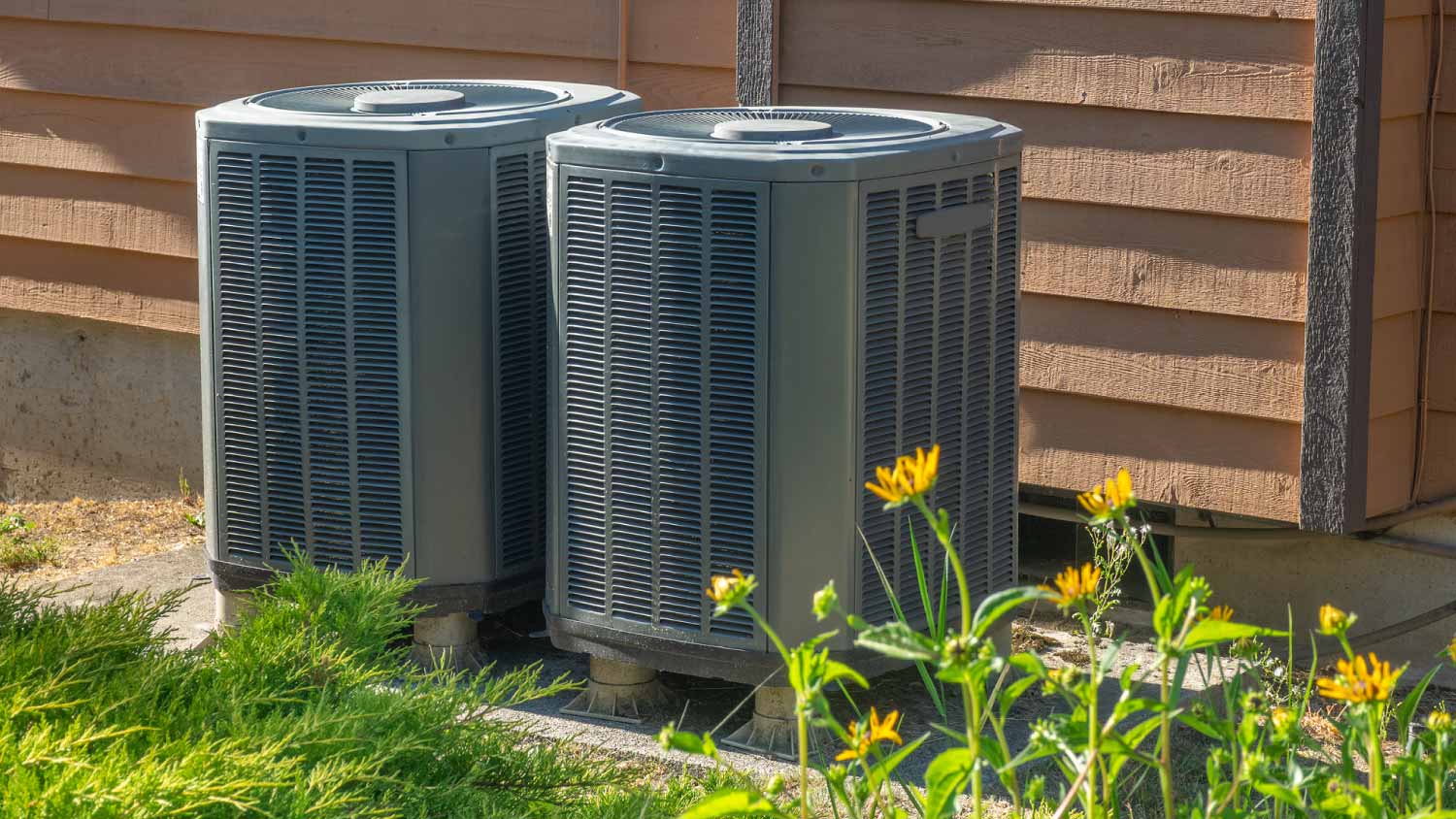 Air conditioning units outside an apartment 