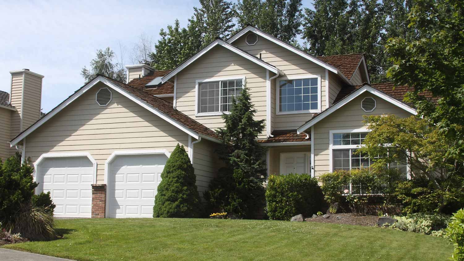 American suburban home exterior