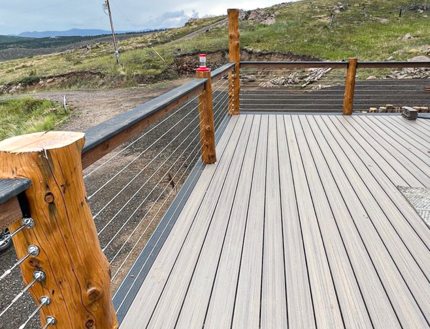 Backyard deck with a view