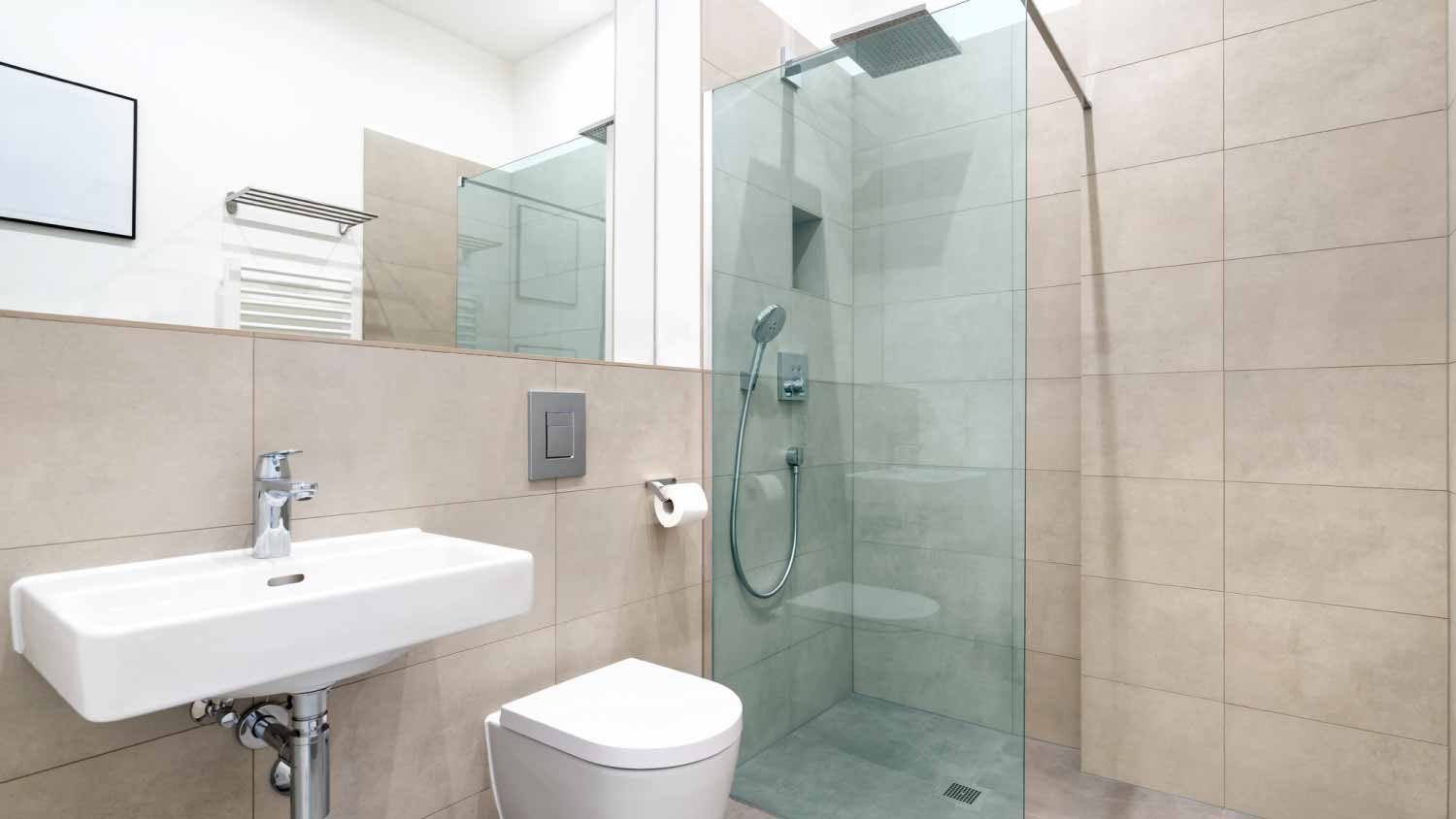 Bathroom with walk-in shower