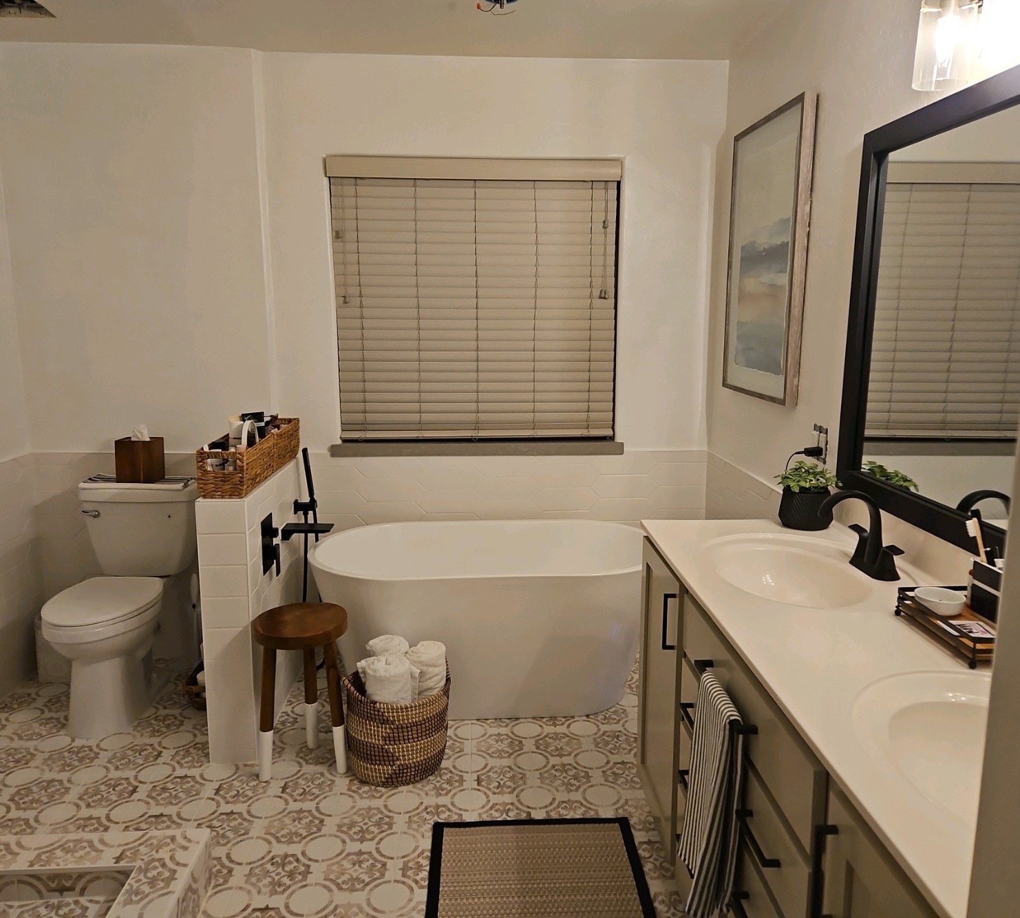 bathtub and toilet