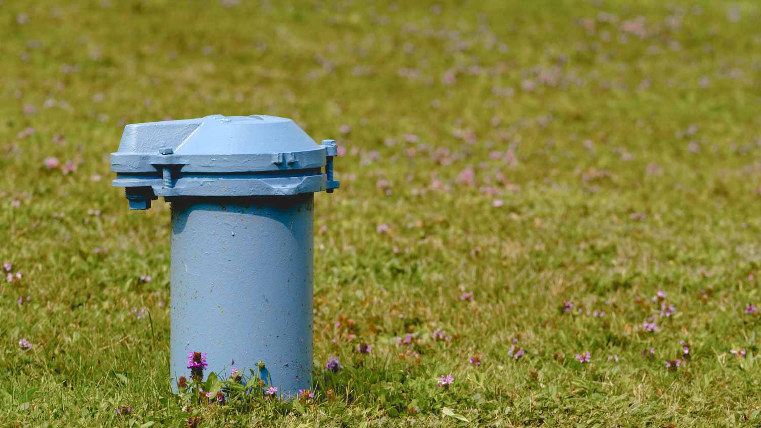 Blue water well pipe