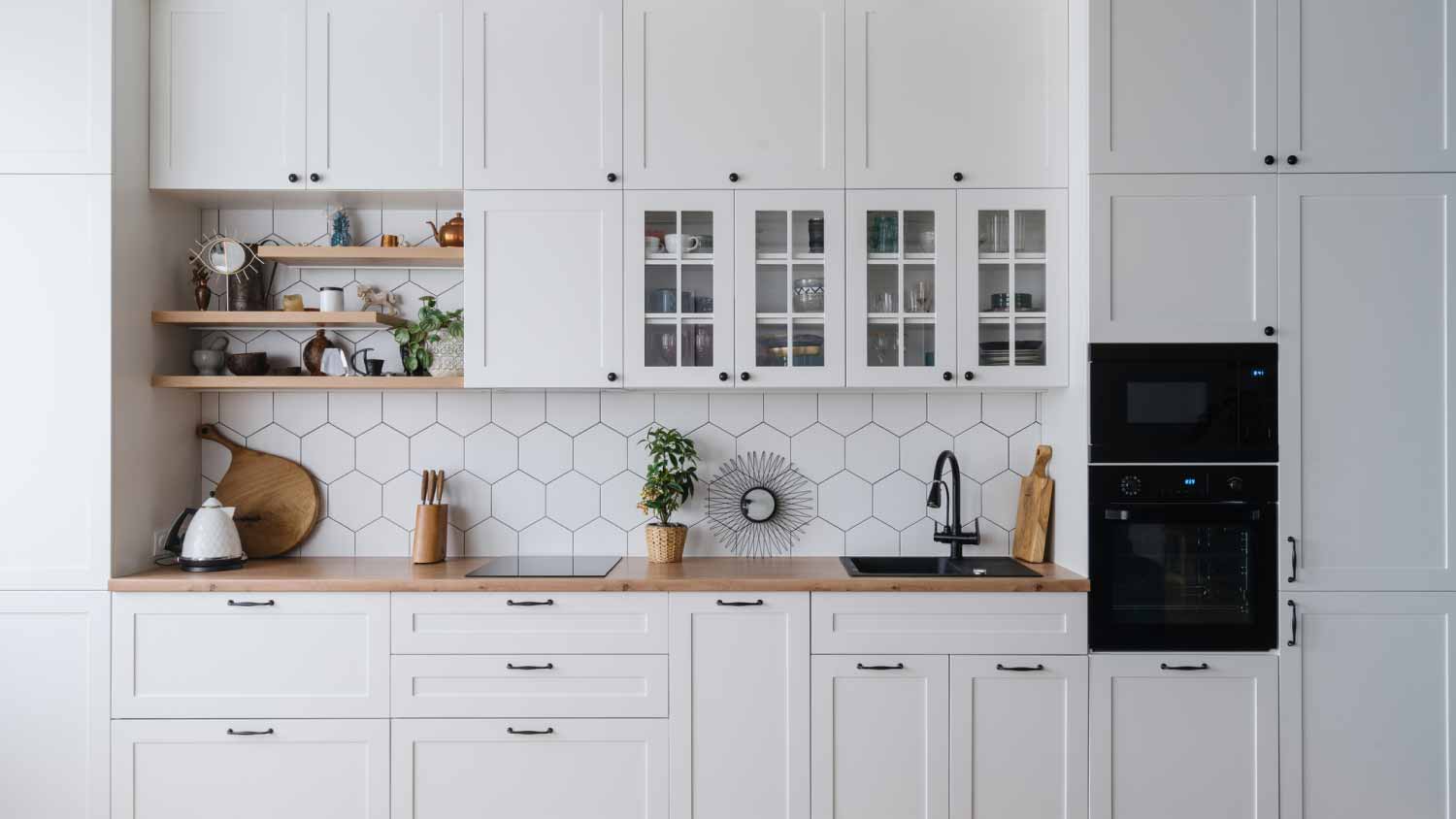 Bright and spacious cupboard in modern apartment