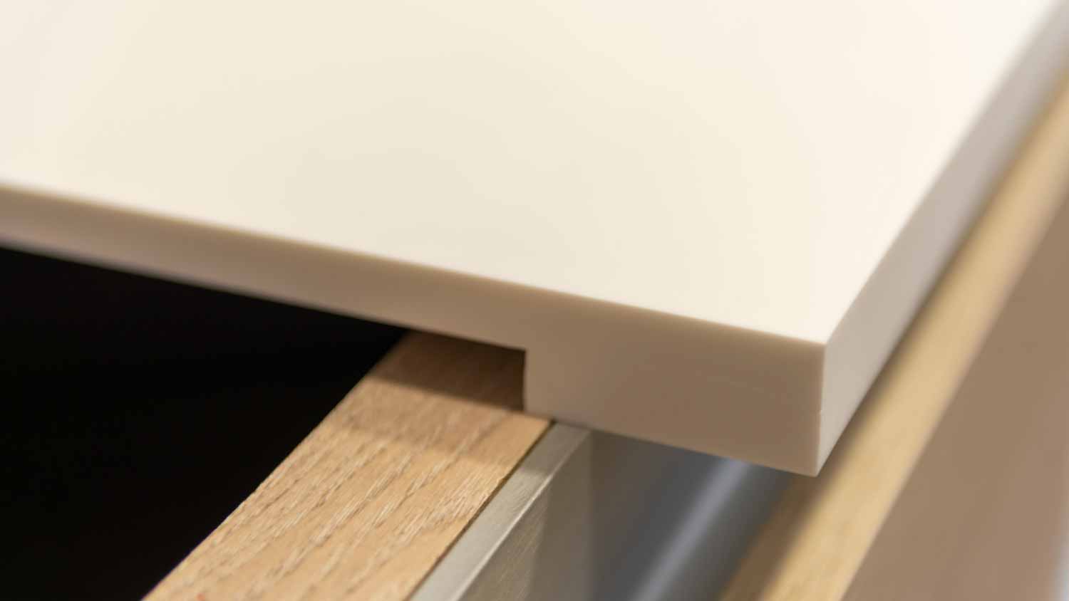 Close up of a Corian countertop