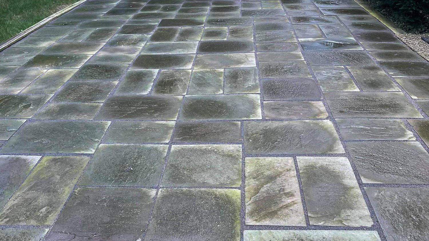 Close up backyard patio