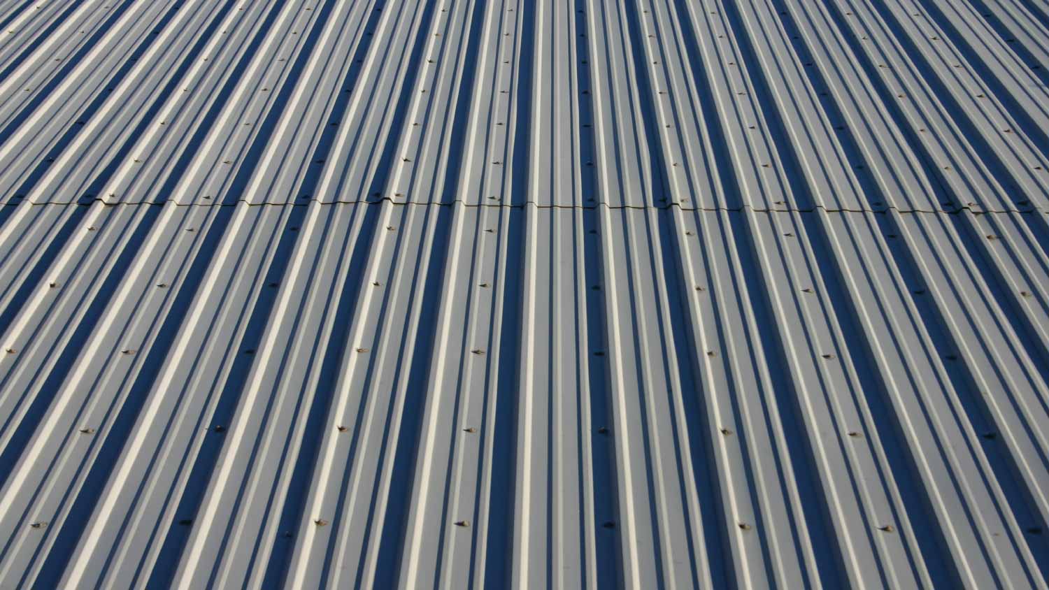 Close up of metal roof
