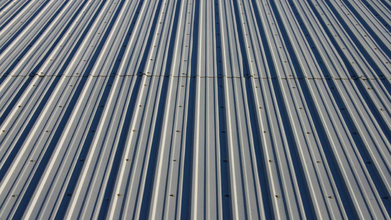 Close up of metal roof  