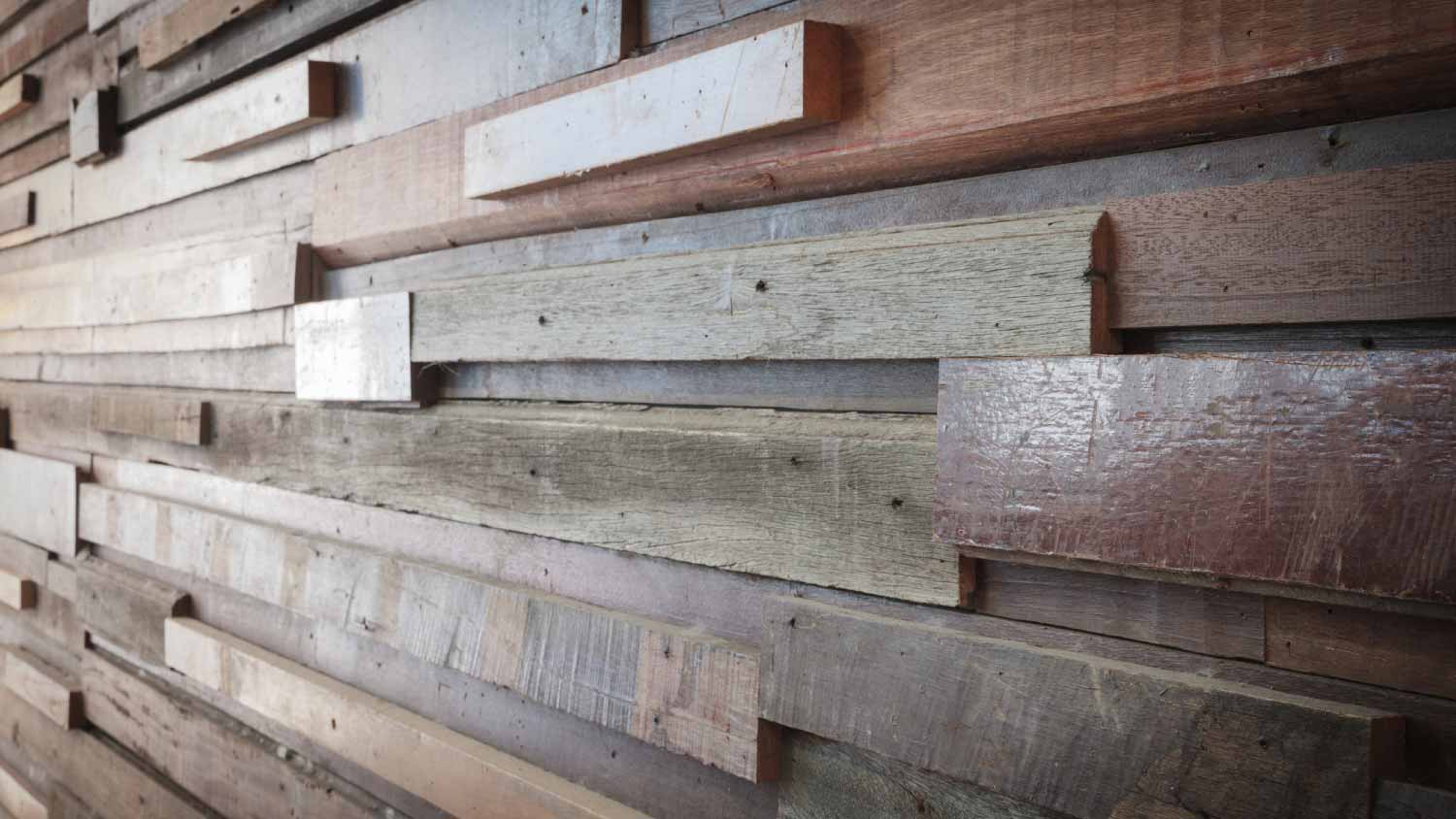 Close up of wooden wall