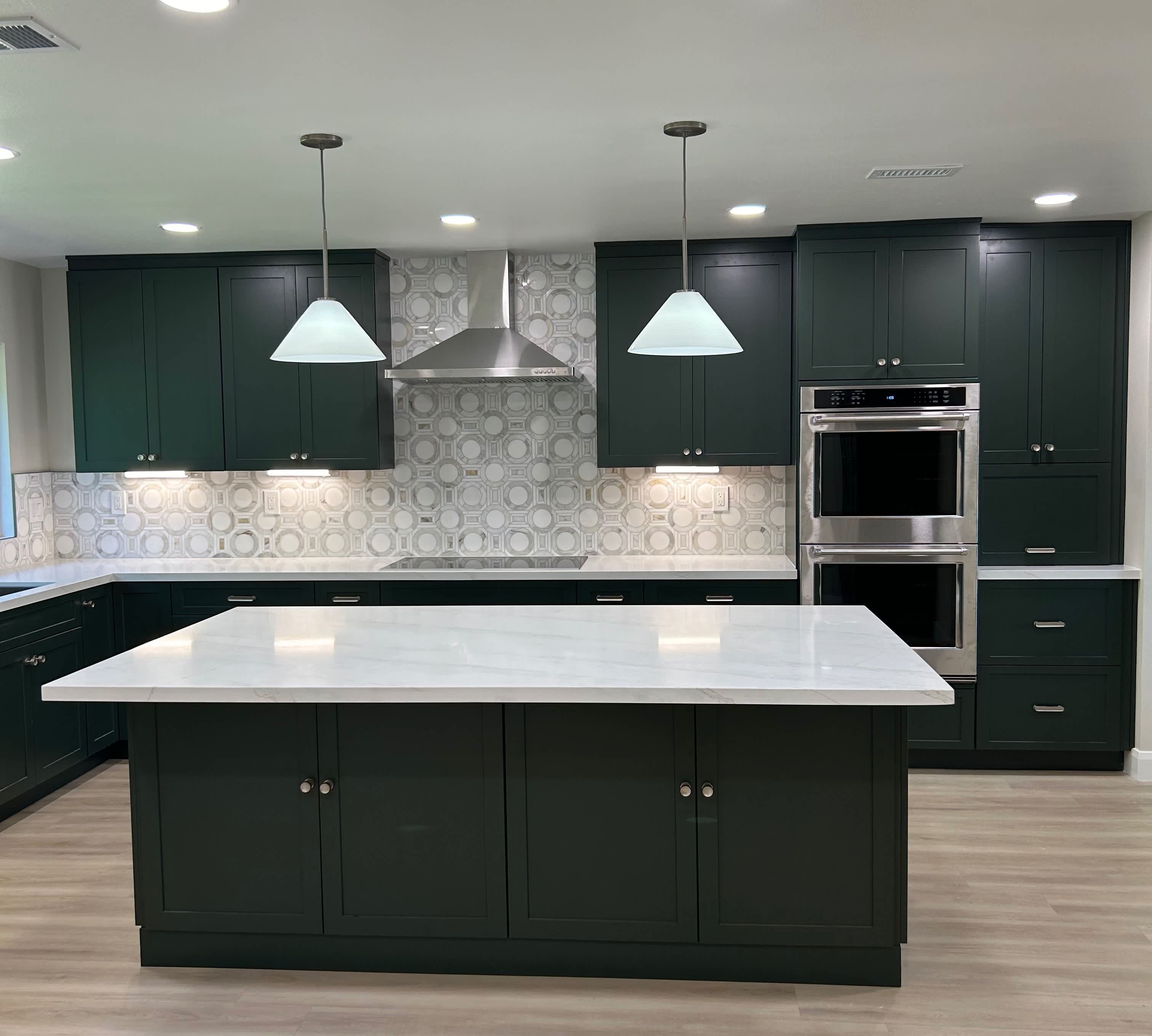Coastline green kitchen