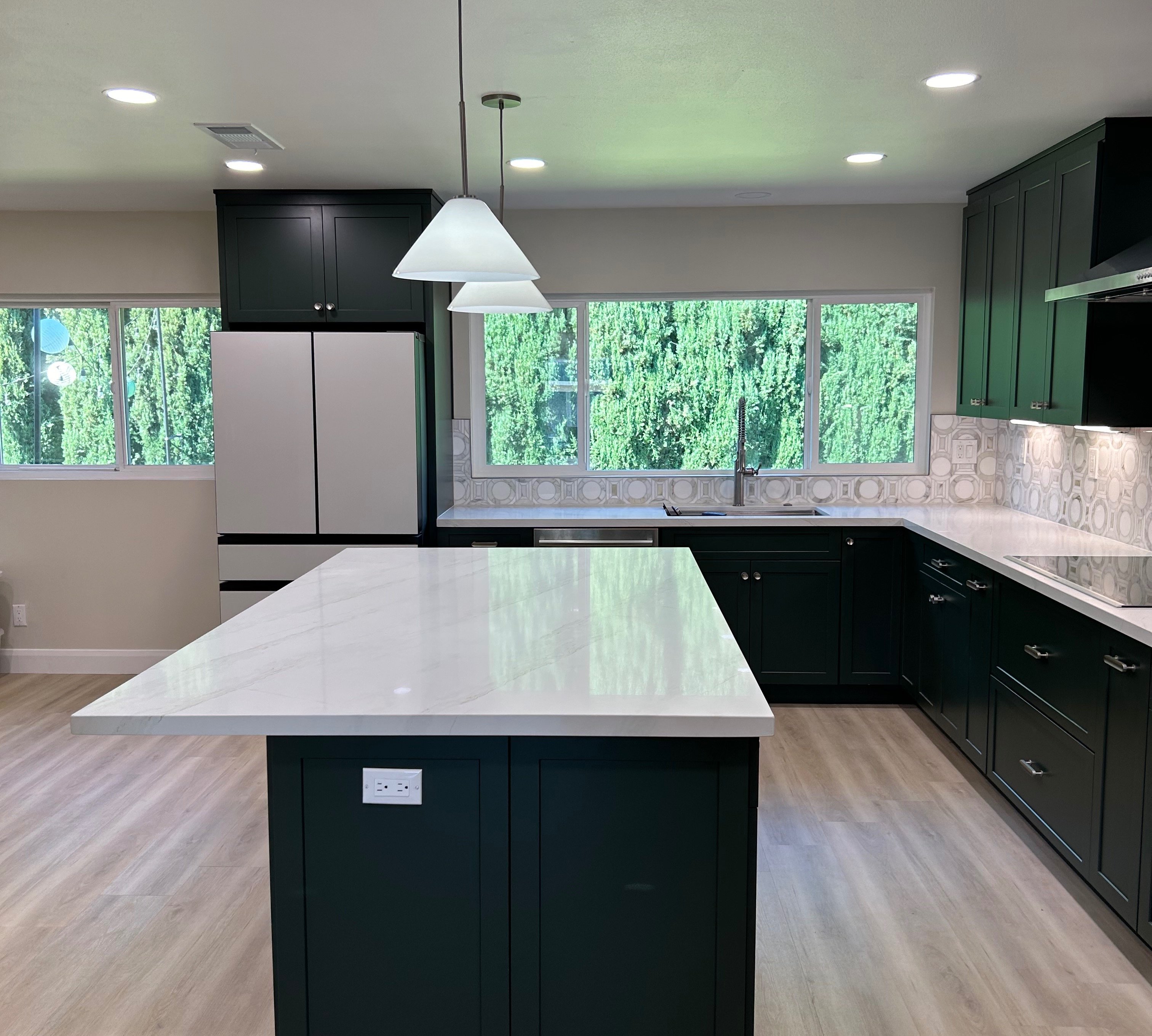 remodeled kitchen with island 