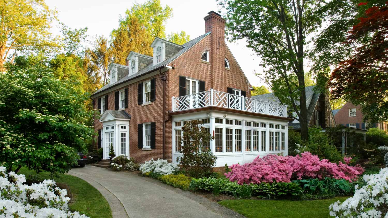 Colonial house on a Spring day