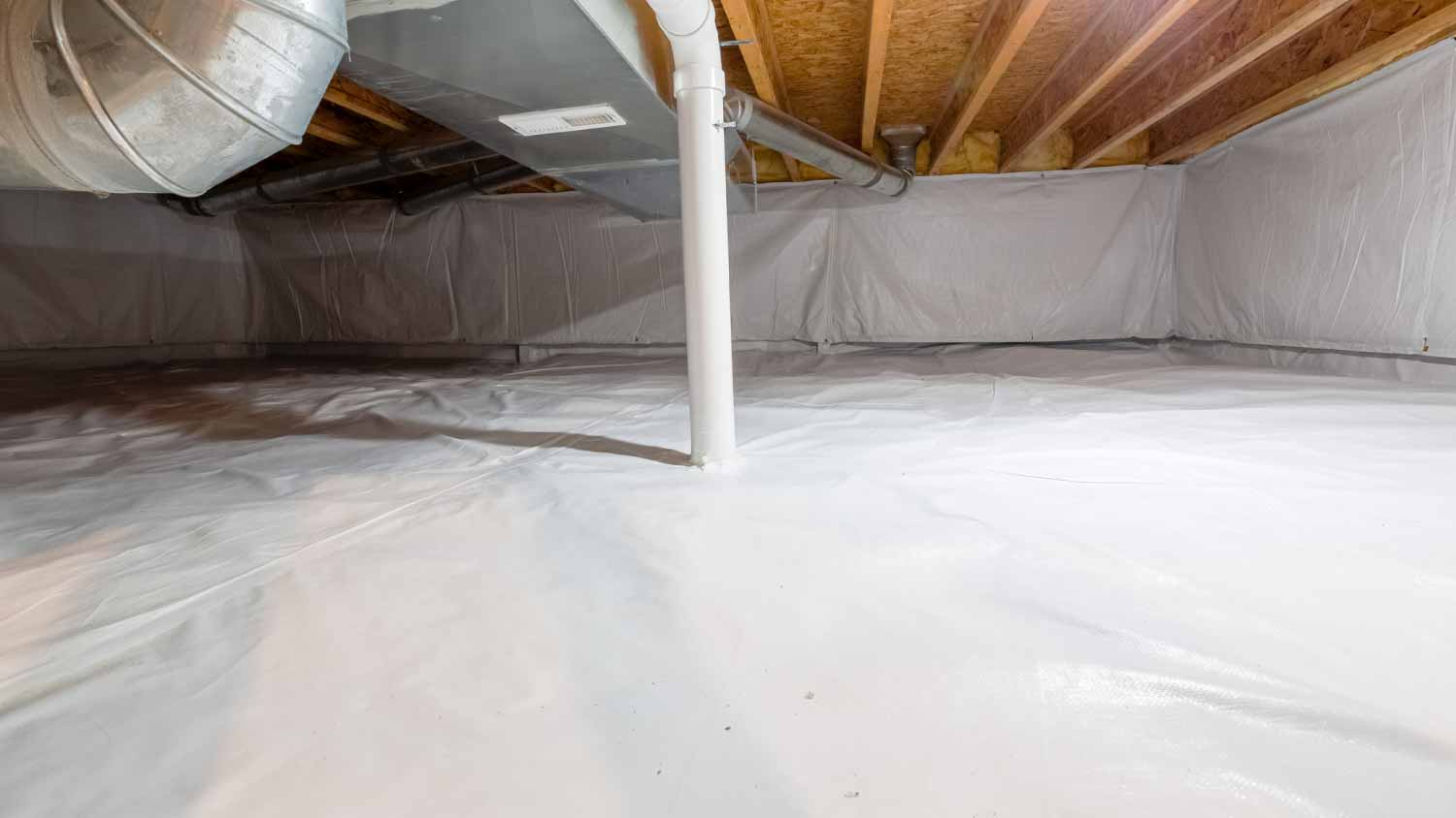 Crawl space fully encapsulated