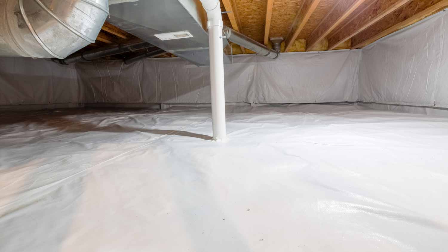 Crawl space fully encapsulated