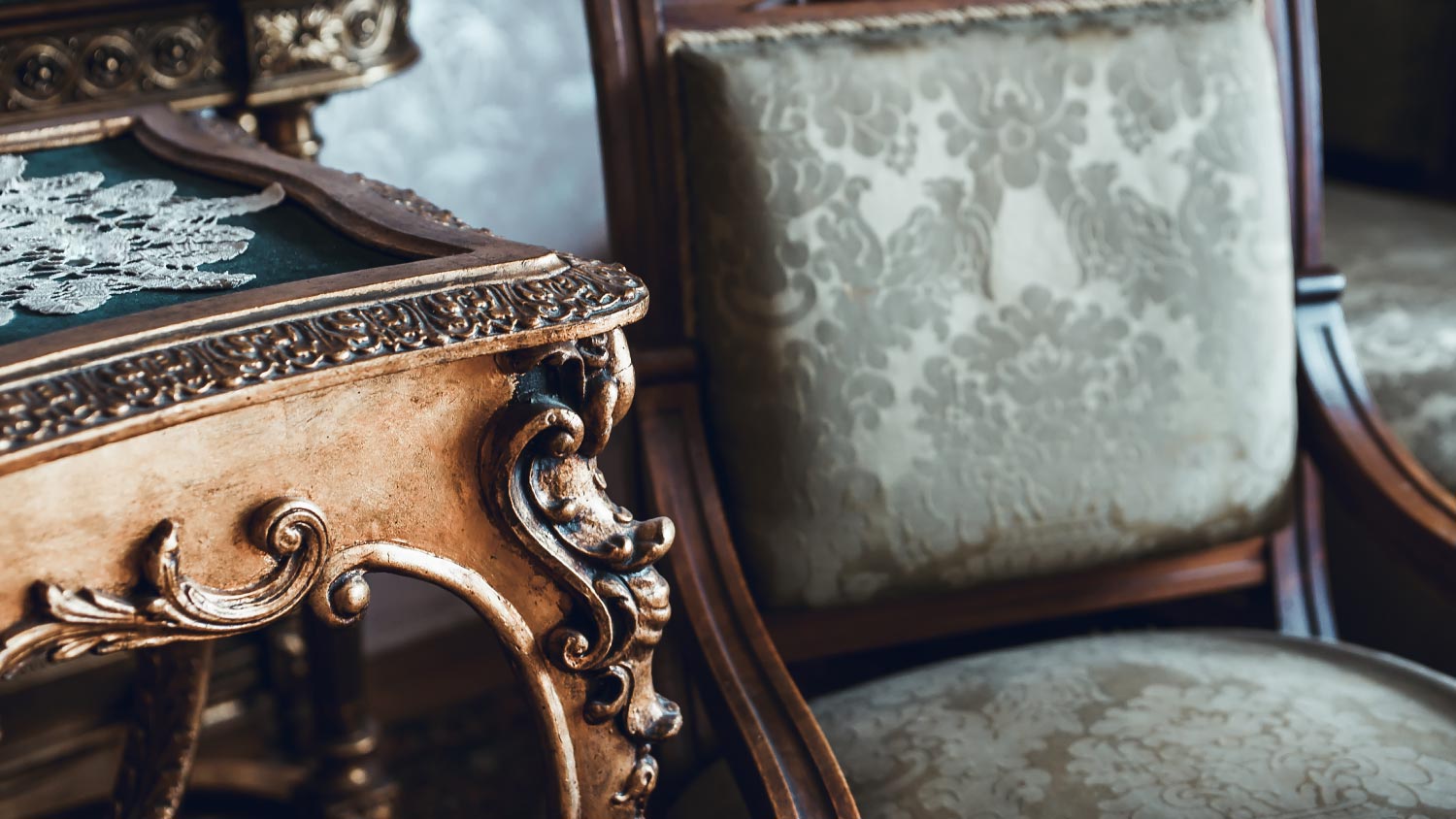 Details of vintage furniture