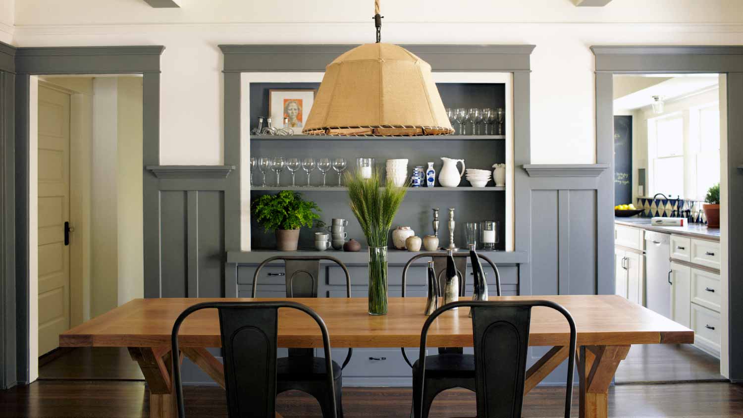 Dining room of craftsman style house