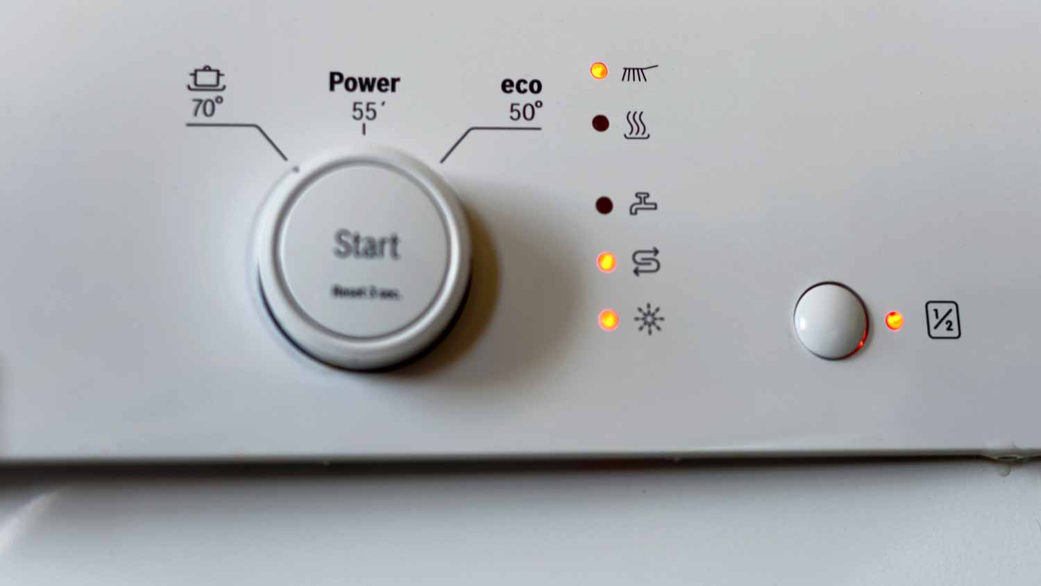 Dishwasher control panel