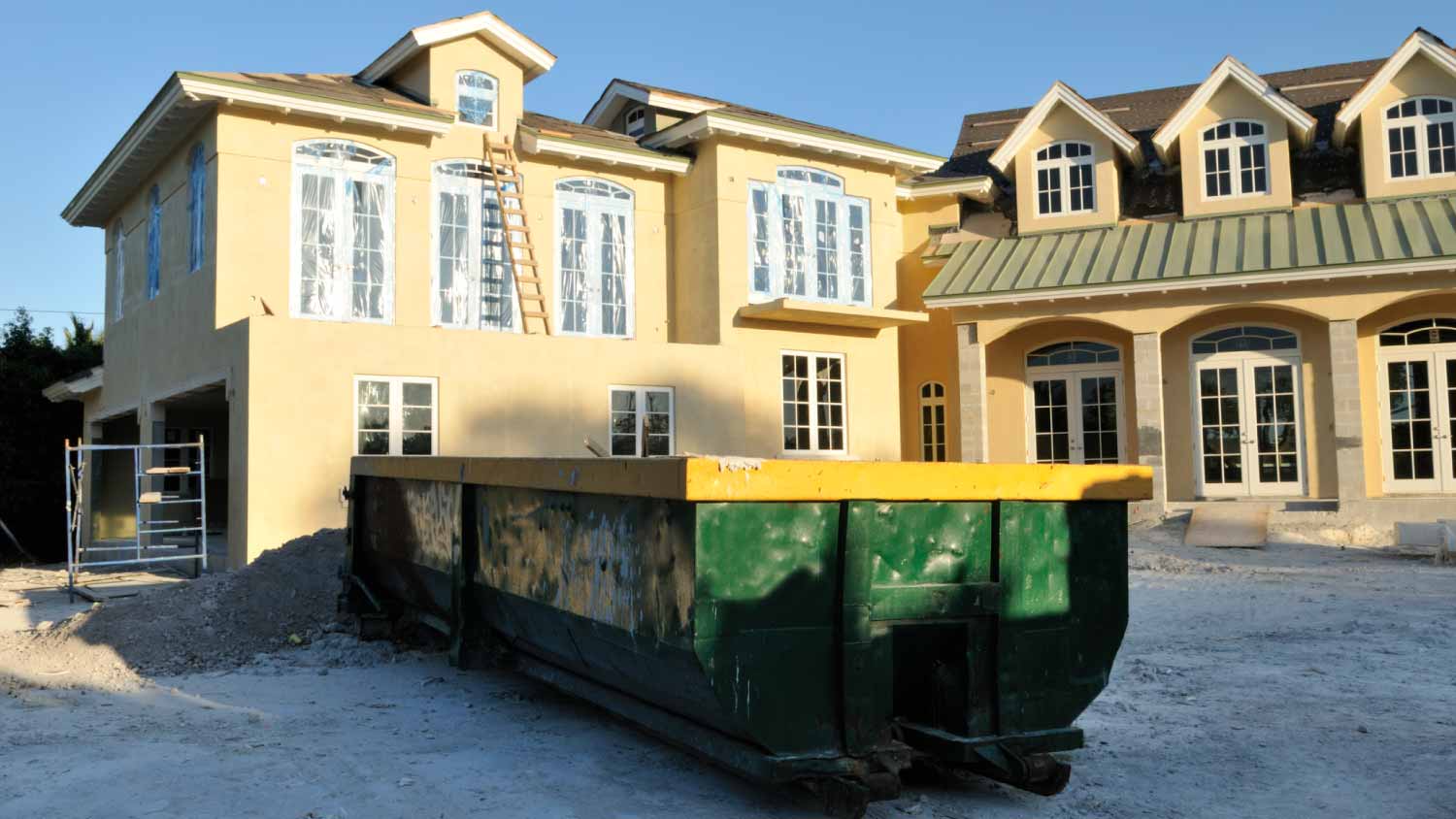 Dumpster and construction house