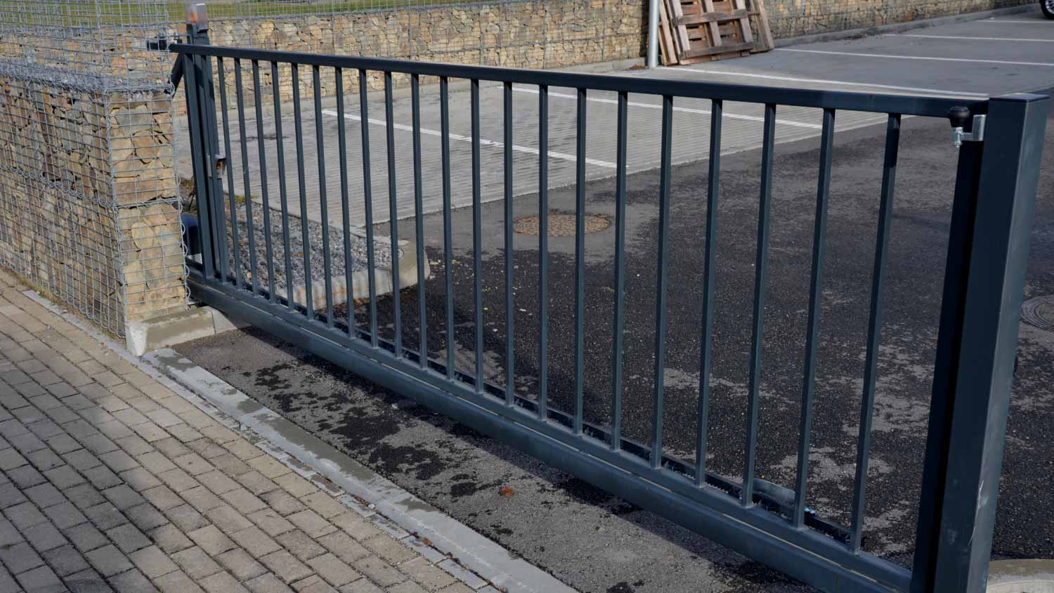 Entrance to a parking lot
