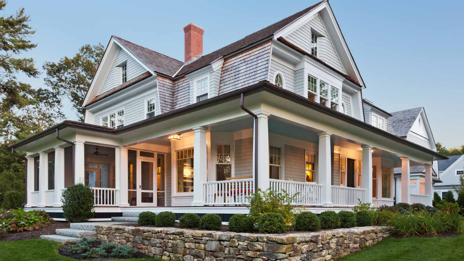 Exterior view of a large beautiful house