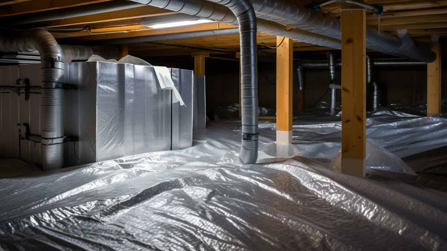 Fully encapsulated crawl space