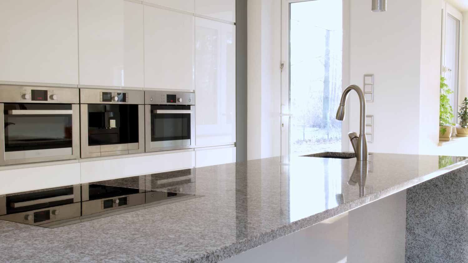 Granite countertop in a modern kitchen