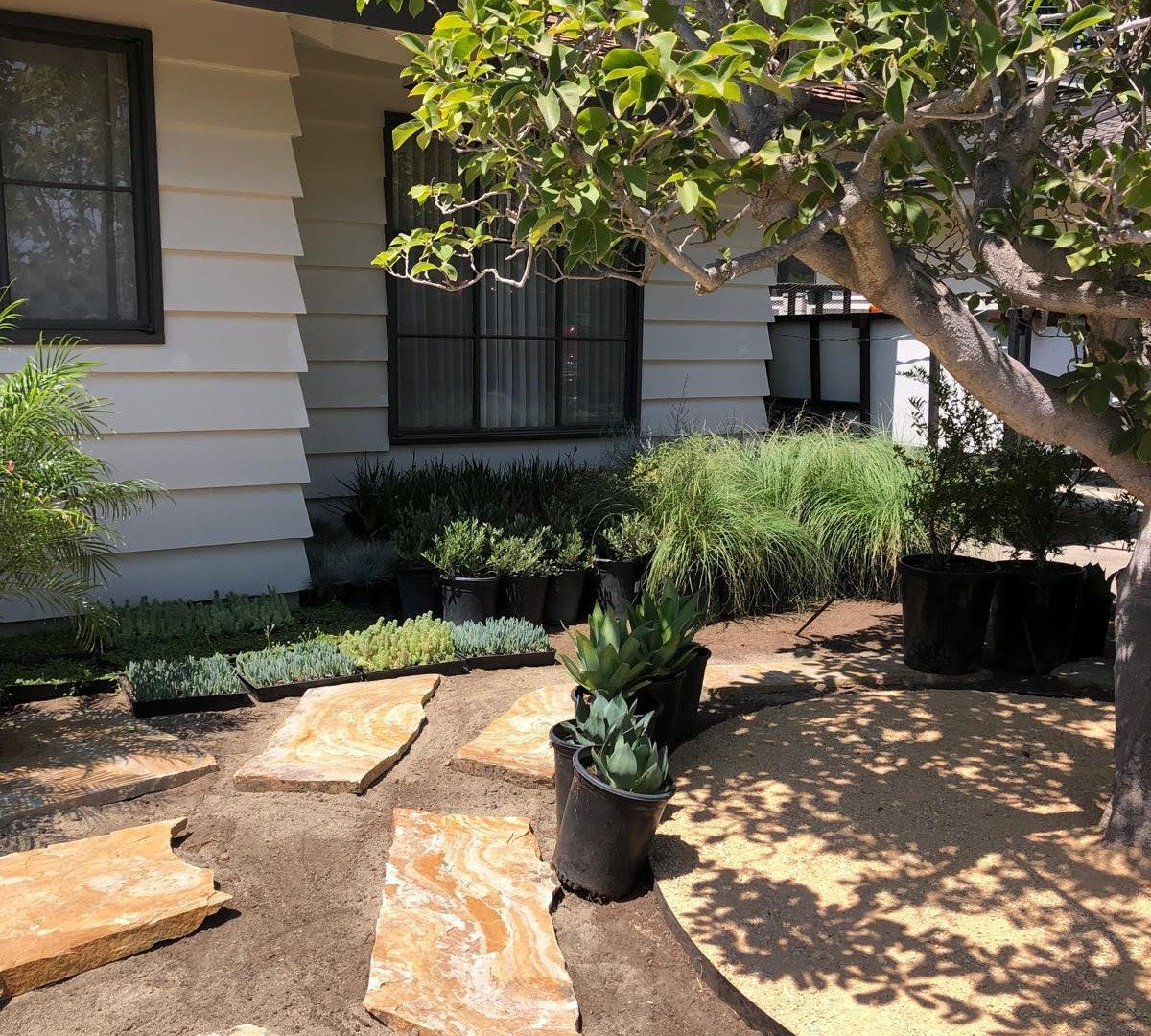 flagstone walkway
