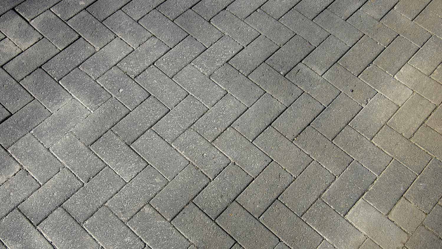 Grey rectangular paving stones