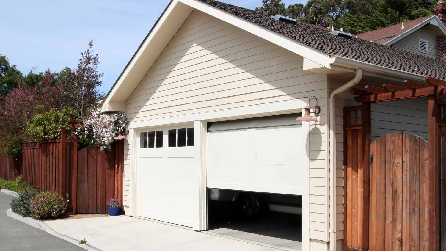 Half open garage