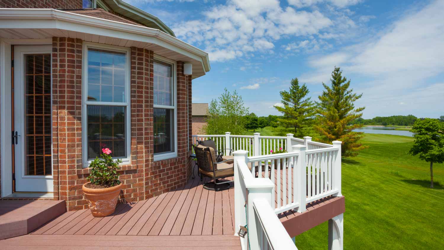 Home deck with view